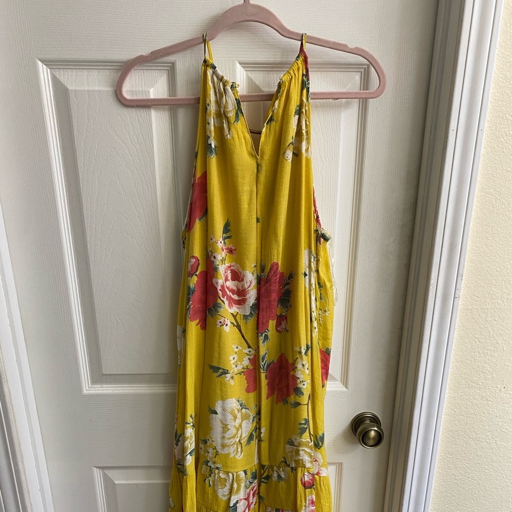 Mlle Gabrielle Yellow Floral Sundress Size L - Fresh & Feminine